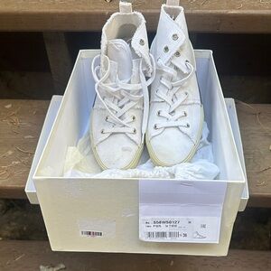 Maison Margiela Paris White High-Top Sneakers